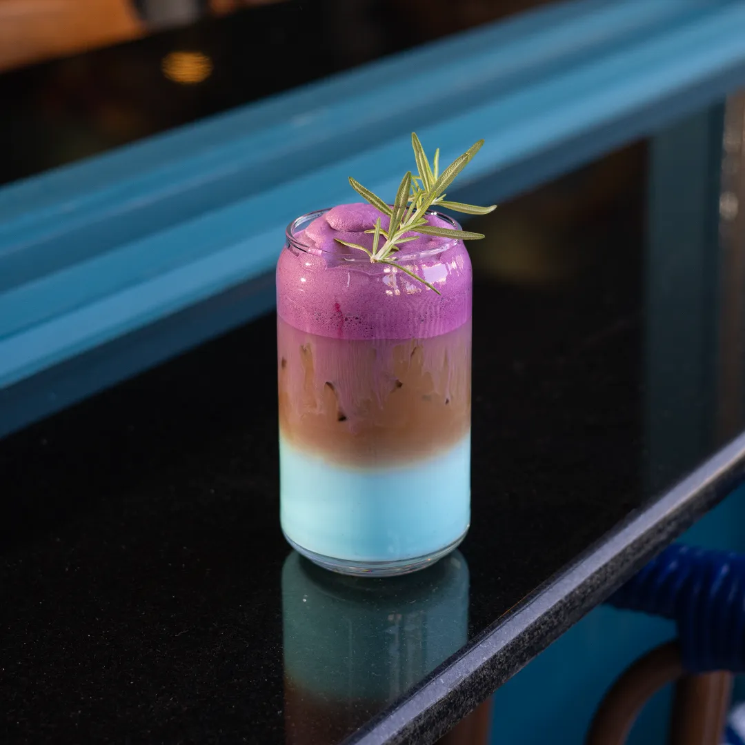 Blue Iced Spanish Latte